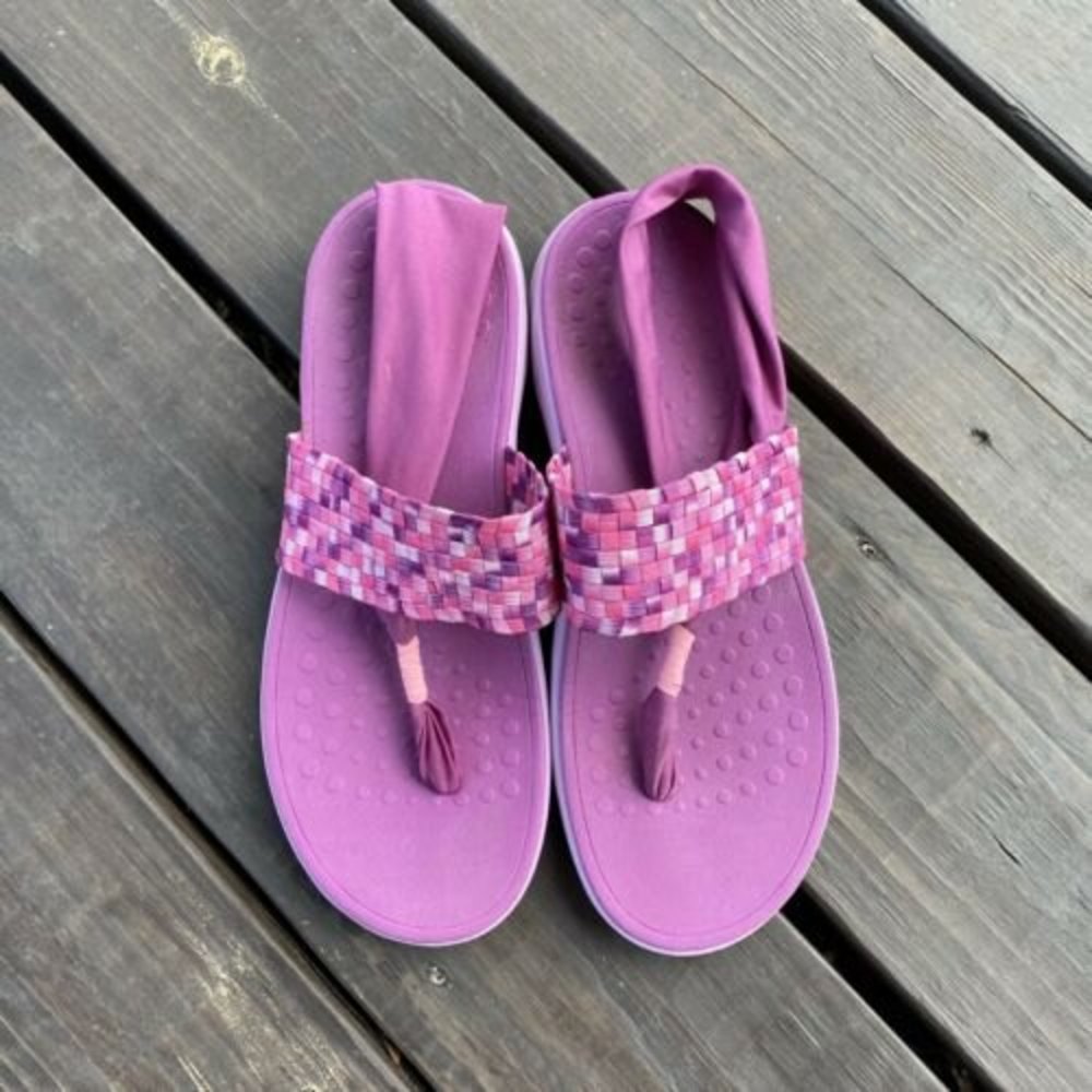Vionic Orthaheel Serene Tia Womens US Size 10 EU 41 Berry Active Sling Sandals